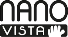 Logo officiel de Nano Vista, marque de lunettes incassables pour enfants, alliant confort, sécurité et design coloré